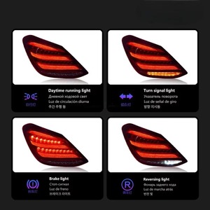 Luces Traseras W205 2015-2021 Clase C, Luces Traseras Mejoradas, Luz de Freno, Luz de Reversa, Luces Traseras Modificadas con Señales de Giro Dinámicas para Mercedes-Benz - Product Image 3