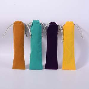 Pochette en velours à cordon en flanelle super douce, de haute qualité, petite, pour emballer des bijoux, recyclable pour les pierres précieuses - Product Image 3