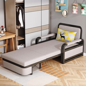 Ghế sofa giường đa năng gấp gọn hiện đại, chất liệu vải lanh, khung kim loại thân thiện với môi trường - Giường đơn hai chức năng, khuyến mãi nóng 2025 - Product Image 2