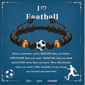 <span class=keywords><strong>Bracciale</strong></span> con perline a sfera in pietra occhio di tigre per mio <span class=keywords><strong>figlio</strong></span>, stile bohémien, classico, nero opaco, casual/sportivo, idea regalo - Product Image 4