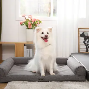 Büyük köpek kanepe kanepe Bolster yatak bellek köpük ortopedik Pet yatak çıkarılabilir kapak ile