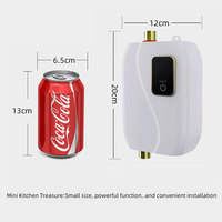 Calentador de agua sin tanque genérico, calentador de agua instantáneo de acero inoxidable de plástico eléctrico debajo del fregadero, mini calentador de agua,