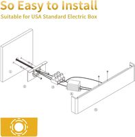 Applique murale LED moderne noir mat pour salle de bain, éclairage haut et bas, lumière chaude 3000K