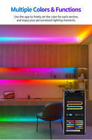 Contrôleur de variateur LED WiFi RGBWIC DC12-48V SPI adressable 2048 pixels, synchronisation musicale via application intelligente pour bandes LED RGBW