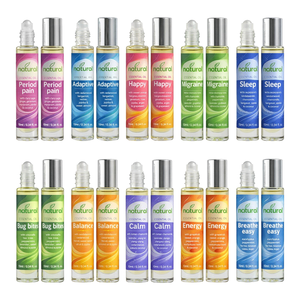 Huile Essentielle Bio en Roll-on 10ml – Mélange d'Huiles d'Aromathérapie <span class=keywords><strong>pour</strong></span> le Soulagement du Stress et le Sommeil – Lavande et Menthe Poivrée Bio – Cosmétique - Product Image 1