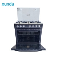 Four à pizza Xunda 80 cm, four sur pied, four à gaz grande capacité 105 L, cuisinière à gaz 6 brûleurs avec four