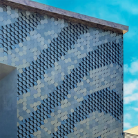 Panneaux de façade cinétiques hexagonaux modernes en alliage d'aluminium de qualité commerciale, ignifuges, écologiques, personnalisables, pour murs en vrac