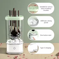Sikat kosmetik USB otomatis, sikat pembersih Spinner mesin cuci Pengering sikat Make Up listrik
