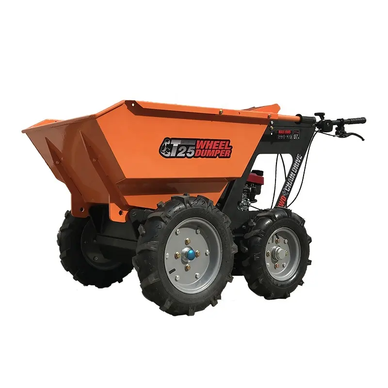 Garden use self-propelled 5.5hp 4x4 mini wheelbarrow with engine with TUV CE EPA