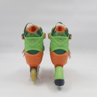 Patins à roulettes pour enfants, motif dinosaure mignon, taille réglable, roues lumineuses, roulements ABEC-7, confort en velours et maille, durables et clignotants