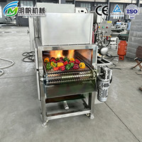 Volledig automatische gasgestookte open-vlam brandmachine, industriële apparatuur voor de carbonisatie van fruit en groenten