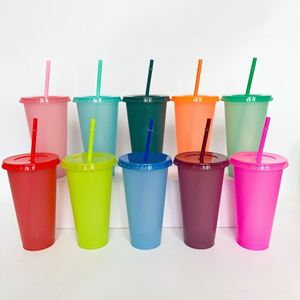 Gobelet isotherme à changement de couleur froid 16OZ 24OZ avec paillettes, anti-fuite, avec paille et couvercle, impression personnalisée, utilisation pour les fêtes - Product Image 2