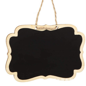 Mini pizarra de madera con cuerda de twine de doble cara para etiquetas y decoraciones - Product Image 4