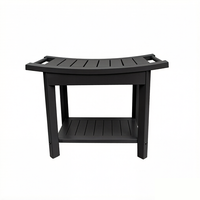 Meubles de jardin en plastique haute densité, style minimaliste moderne, résistants aux intempéries et aux UV, table d'appoint de patio en plastique