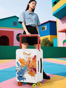 2025 חדש PC נסיעות לשאת-ons תיק מטען מטען מטען מותאם אישית רחב טרולי מטען נסיעות עסקים מזוודות 20 אינץ' - Product Image 6