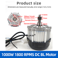 Motor gelombang persegi tanpa sikat Dc 48v60v 1000w, 1800rpm teknik pengiriman barang listrik penyapu sepeda roda tiga Motor khusus lainnya