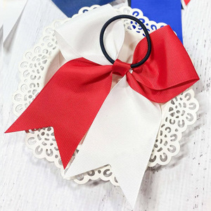 Grandi Fiocchi per Capelli Bicolore da 8 Pollici, Fermacoda Fatti a Mano per Ragazze Adolescenti, Cheerleader e Sport - Product Image 6