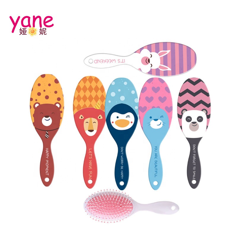 Щетка для волос в виде животного, детская, с керамической съемной щетиной