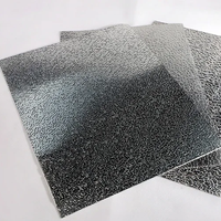 Harga pabrik 1100 2024 3003 3004 5052 6061 lembar aluminium anodized berwarna biru dengan film pvc kulit jeruk timbul stucco