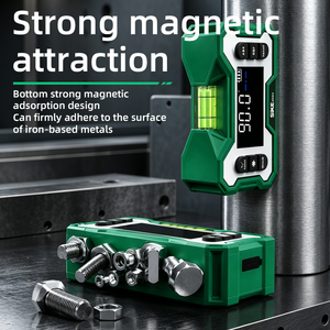Nouveau rapporteur numérique avec niveau rouge et vert, inclinomètre <span class=keywords><strong>LED</strong></span>, règle <span class=keywords><strong>d</strong></span>'<span class=keywords><strong>angle</strong></span> numérique et boîtier de mesure <span class=keywords><strong>d</strong></span>'<span class=keywords><strong>angle</strong></span> numérique - Product Image 6