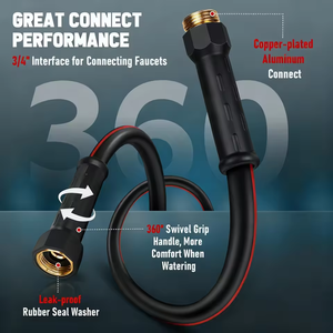 Tuyau d'arrosage de jardin en PVC flexible haute pression robuste de qualité supérieure, 15 m, norme CNS, durable, léger, enroulable, pour usage domestique - Product Image 5