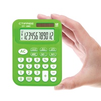 Promo CTFREE Kalkulator Mini 12 Digit Saku dengan Cetak Logo Kustom, Fungsi Keuangan Kantor, Kalender, dan Baterai