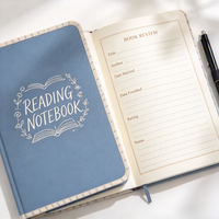 Carnet de lecture A5 à couverture rigide pour les amoureux des livres, carnet personnalisé avec suivi de lecture, cadeau