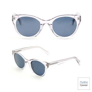Lunettes de soleil unisexes œil de chat, monture carrée transparente grise, légères, verres foncés, luxe, mode, UV400, personnalisables, OEM - Product Image 6