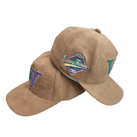 Gorras de béisbol 2025 con logotipo personalizado gamuza personalizada 5 paneles Unisex clásico 5 paneles gorra de béisbol ajustable sombrero deportivo