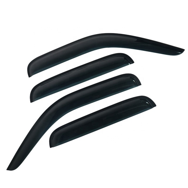 Weather Guard Rain Door Visor Sun Wind Shield Black Door Wind Deflectors for Toyota Hilux 1998-2002