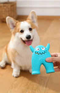 Jouet à mâcher pour chien Kinghon Small Monster Sound, brosse à dents en caoutchouc facile à nettoyer, résistant aux morsures, jouet pour animaux de compagnie - Product Image 2