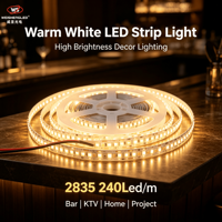 Lampu Strip LED 2835 240leds/m DC24V  Lumen Tinggi Lampu Pita LED Fleksibel 20m Tanpa Kedip Arus Konstan