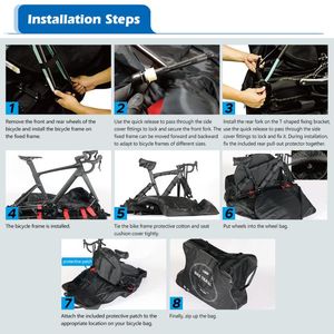 Bolsa de Viaje de Nailon para <span class=keywords><strong>Bicicleta</strong></span>, Estuche de <span class=keywords><strong>Transporte</strong></span> para <span class=keywords><strong>Bicicleta</strong></span> de Carretera 700C - Product Image 5