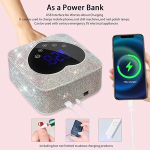Lámpara UV LED para Uñas de 72W, Recargable e Inalámbrica, Secador de Uñas UV para Uñas de Gel, Lámpara de Curado Rápido con Diamantes Brillantes para Esmalte de Gel - Product Image 4
