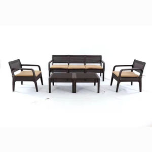 Youya — ensemble avec fauteuil et moule, chaise <span class=keywords><strong>en</strong></span> <span class=keywords><strong>plastique</strong></span>, table d'extérieur, Bar marron pour café, élégant, 2 pièces - Product Image 6