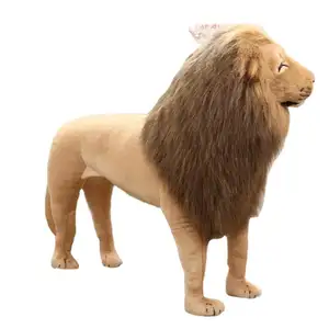 Boneca de pelúcia de alta qualidade PP de algodão, brinquedo de pelúcia de alta qualidade, 110 cm, leão, hipopótamo, dinossauro, porquinho, animal de pelúcia, brinquedo de floresta, venda imperdível