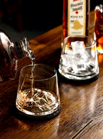Verre à whisky et à vin Guanshan de style japonais transparent fait main SkyBloom Shike, de haute qualité, réutilisable, de grande valeur BZ079 6-10