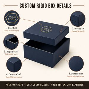Maison De Luxe Grey Rigid <b>Square</b> <b>Box</b> Recyclable Magnetic Closure Custom Logo Hot Stamping Jewelry Watch Eyewear Packaging - Product Image 4