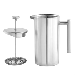 <span class=keywords><strong>Cafetière</strong></span> <span class=keywords><strong>à</strong></span> piston en acier inoxydable <span class=keywords><strong>à</strong></span> double paroi isolée <span class=keywords><strong>avec</strong></span> logo personnalisé - Product Image 2