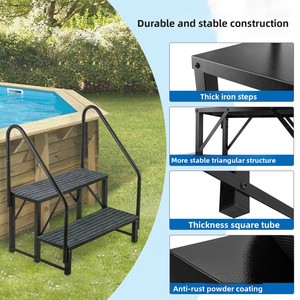 Échelles pliantes en acier confortables et portables <span class=keywords><strong>pour</strong></span> chats et chiens, usage en camping-car et baignoire, toutes saisons, classiques, fourniture directe d'usine - Product Image 6