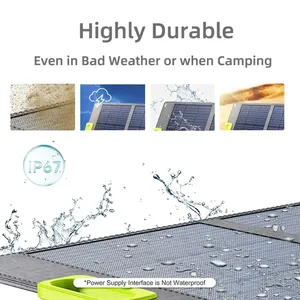 <span class=keywords><strong>Bluetti</strong></span> <span class=keywords><strong>120W</strong></span> 200W Portable Camping En Plein Air Panneau De Charge Solaire Monocristallin Noir Silicium Pliant Pliable Panneau Solaire - Product Image 3