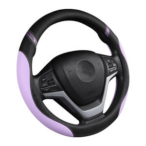 Cubierta de <span class=keywords><strong>volante</strong></span> de cuero universal adecuada para cubierta de <span class=keywords><strong>volante</strong></span> de coche de 15 pulgadas (aproximadamente 38,1 <span class=keywords><strong>cm</strong></span>) - Product Image 6
