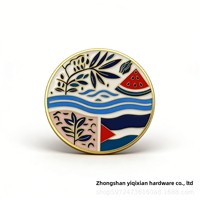 En stock, Vente en gros : Pin's drapeau Palestine libre en forme de poing, en alliage fer-zinc, personnalisable, noir, pour la vente transfrontalière
