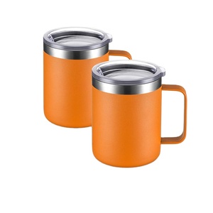 OEM/ODM Custom Logo 12oz Double Wall Vacuum Insulated Stainless Steel Powder Coated Travel Coffee Mug Leak-Proof Spill-Proof Lid - Product Image 1
