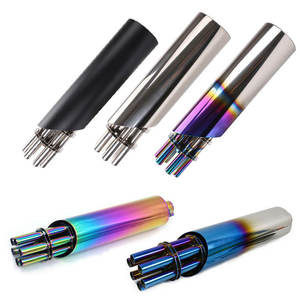 Silenciador de Escape para Motocicleta Scooter Mini Tubo de Escape Estilo Ametralladora Gatling para GY6 JH70 CG125 EN125 YBR125 - Product Image 1