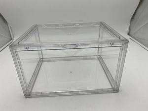 Caja organizadora de zapatos, contenedor de almacenamiento grueso, transparente, con cierre magnético, talla estadounidense 14 - Product Image 2