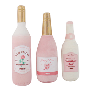 D <span class=keywords><strong>KING</strong></span> Fabricant <span class=keywords><strong>Jouet</strong></span> à mâcher <span class=keywords><strong>en</strong></span> peluche personnalisé pour animaux de compagnie, vin rouge, <span class=keywords><strong>champagne</strong></span>, <span class=keywords><strong>jouet</strong></span> grinçant pour chien pour la Saint-Valentin - Product Image 4