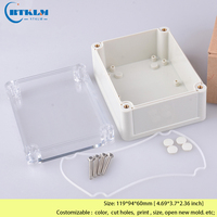 Boîtier de jonction étanche IP66 en plastique ABS, boîte électrique en plastique, boîte de contrôle électronique industrielle DIY 119*94*60mm