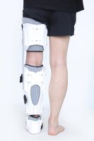 Dispositif de soutien de rééducation Orthèse de pied de cheville de genou de 10 degrés (gauche/droite) pour la fixation de fracture et la tension musculaire