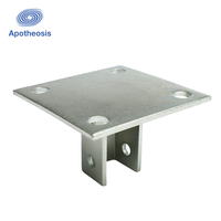 Support de poteau triangulaire simple face en aluminium réglable avec placage en zinc